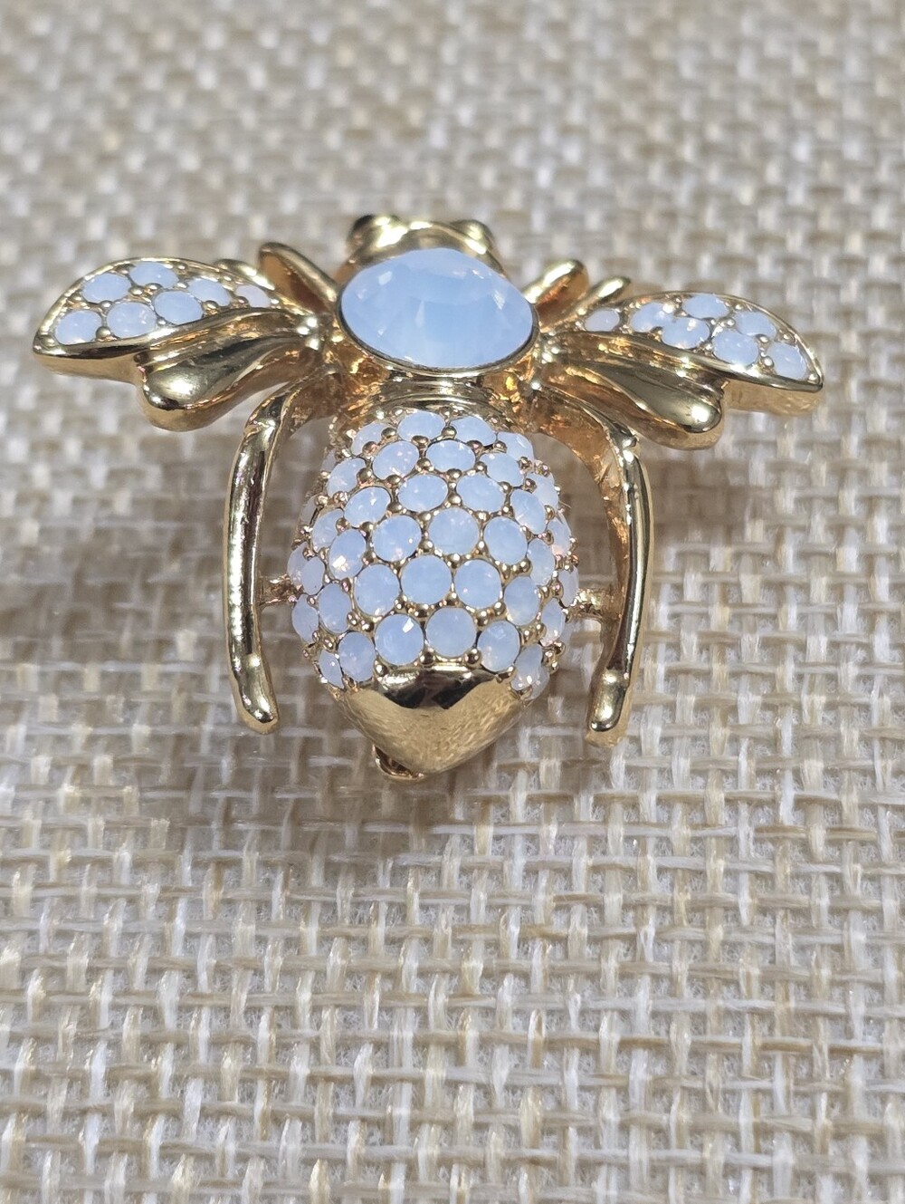 Vintage Joan Rivers Opal Bee October Birthday Brooch - Picture 13 of 14